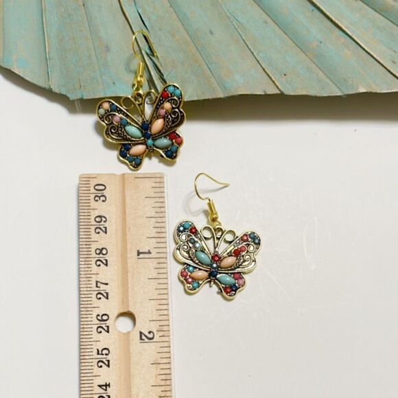 Butterfly earrings #551 - Picture 5 of 7